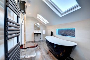 Hair dryer, towels