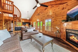 تلفزيون، مدفأة، كُتُب