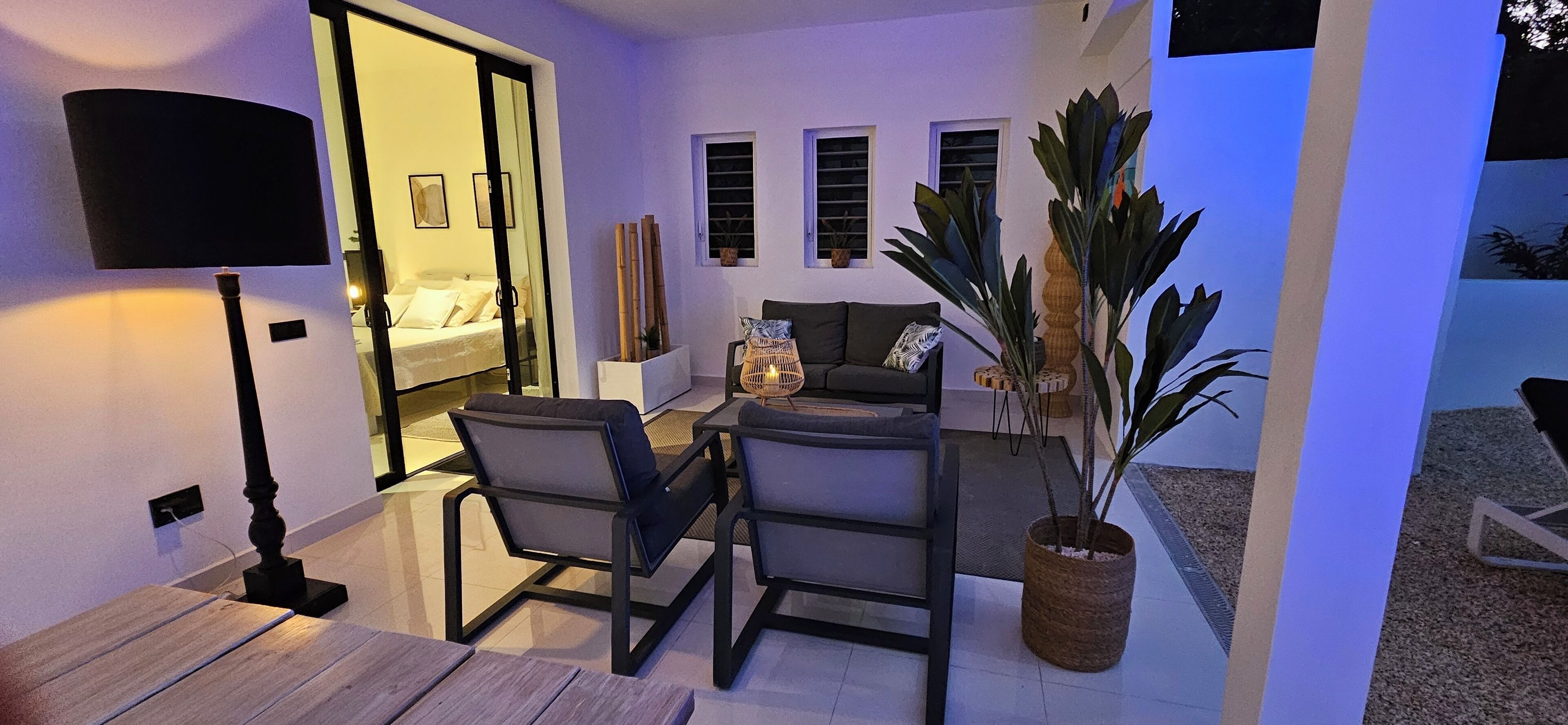 Deluxe Apartment, 2 Bedrooms, Patio, Garden View | Terrace/patio