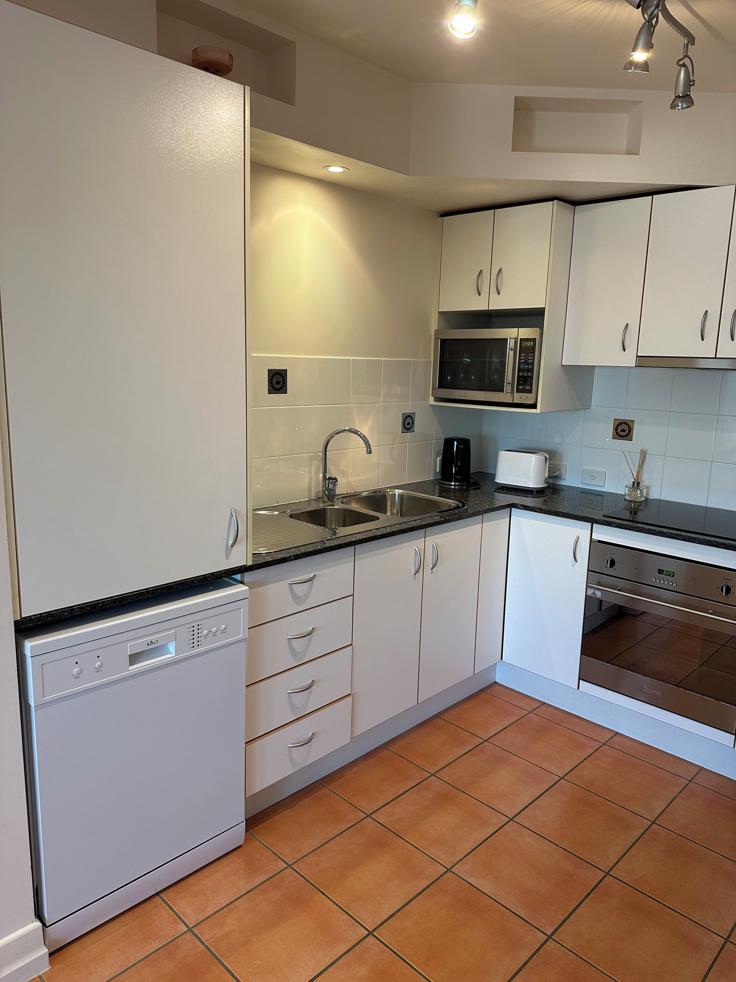 Microwave, oven, stovetop, dishwasher