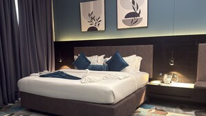 Suite présidentielle, 2 chambres, balcon, vue sur la ville