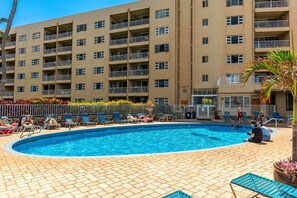 Outdoor pool, a heated pool