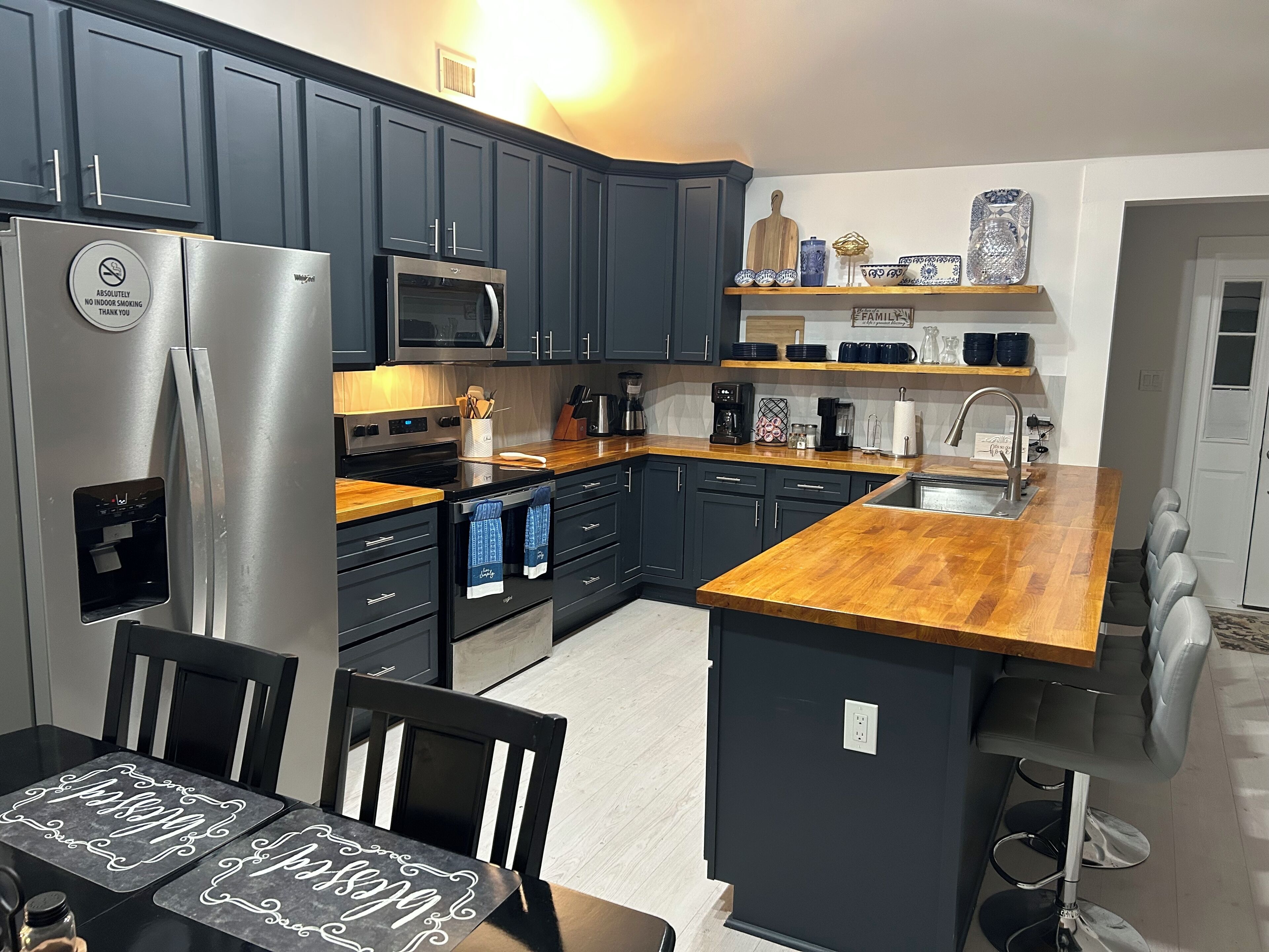 Microwave, oven, stovetop, dishwasher