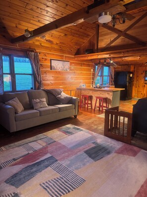 Smart TV, fireplace