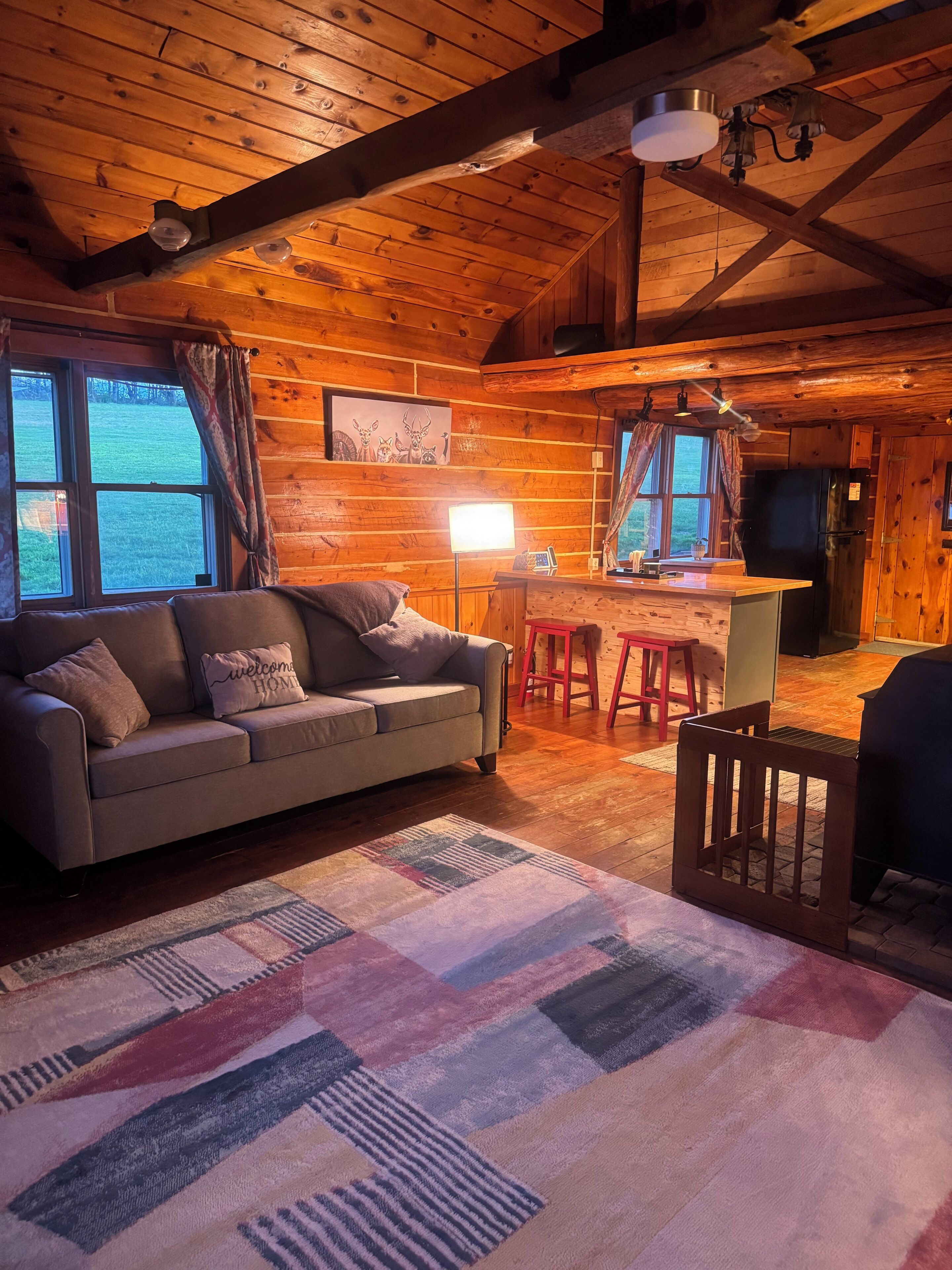 Smart TV, fireplace