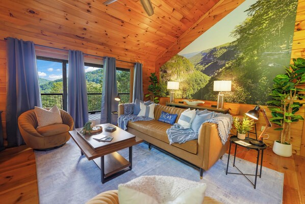 Smart TV, fireplace, video games