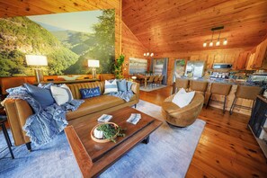 Smart TV, fireplace, video games