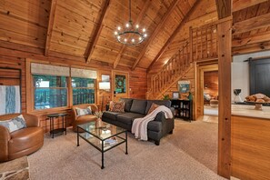 Smart TV, fireplace, video games, DVD player