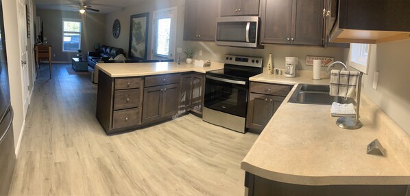 Microwave, oven, stovetop, dishwasher