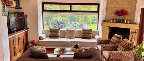 Smart TV, fireplace