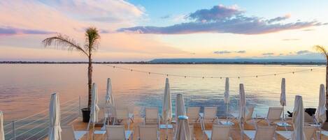 Outdoor banquet area