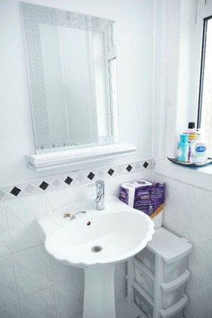 Towels, soap, toilet paper