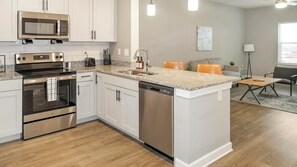 Fridge, dining tables