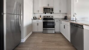 Fridge, dining tables