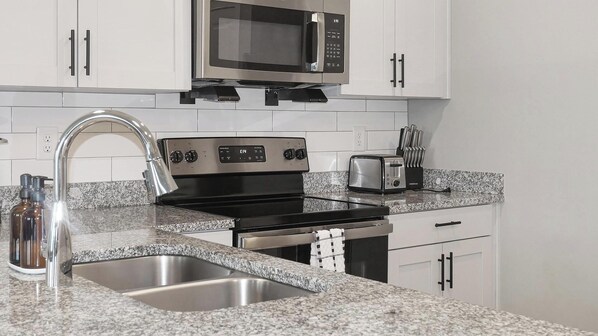 Fridge, dining tables