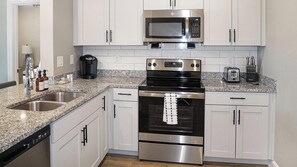 Fridge, dining tables