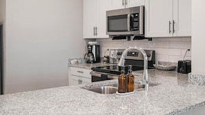 Fridge, dining tables