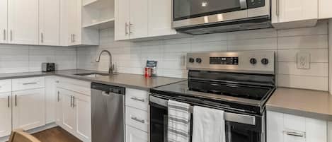 Fridge, dining tables