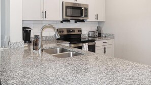 Fridge, dining tables