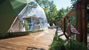 Luxury dome, lake view | Laptop workspace, free WiFi, bed sheets - Falling Stars at Bull Shoals Lake (Oakland)