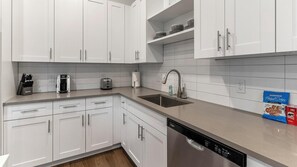 Fridge, dining tables