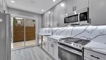 House, City View | Private kitchen | Coffee/tea maker