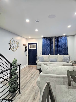House, City View | Living area | 85-inch Smart TV with digital channels, Netflix, Hulu