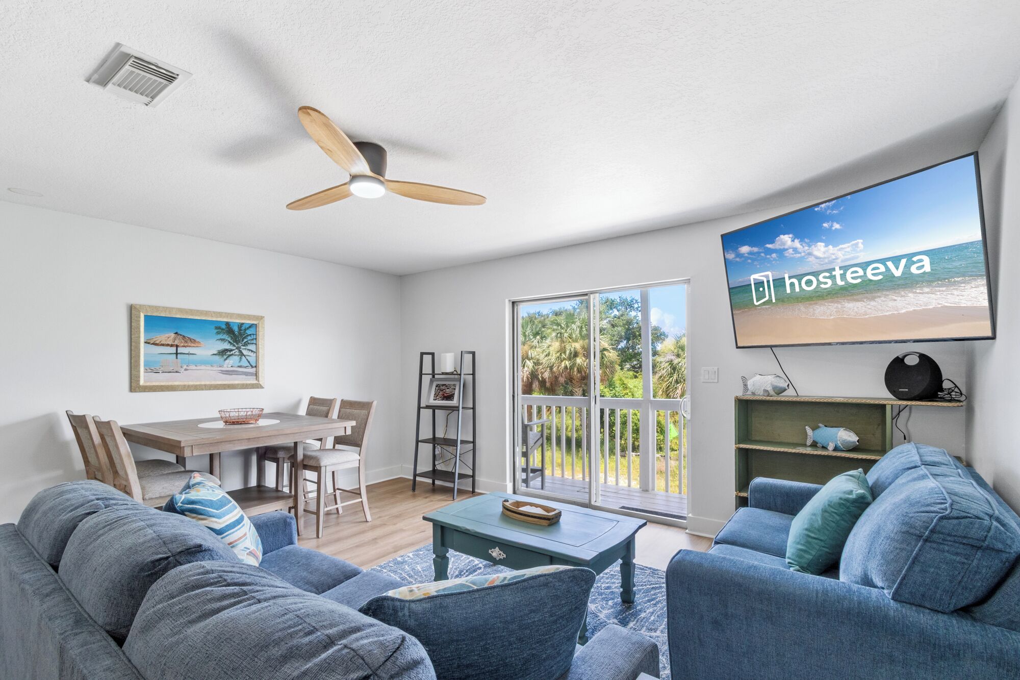 Family Condo, 2 Bedrooms, Non Smoking, Garden View | Living room | 65-inch Smart TV with digital channels