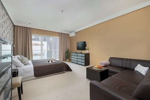 1 bedroom, iron/ironing board, travel crib, WiFi