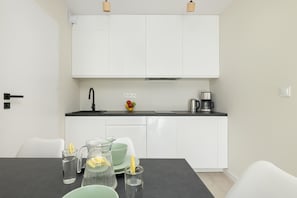 Fridge, stovetop, dishwasher, coffee/tea maker - Family Apartment | Playroom, Parking, Close to the Beach (Niechorze)