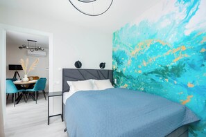1 bedroom, iron/ironing board, travel cot, WiFi - Stylish Apartment | 200 m to the Beach, Balcony and Air Conditioning (Niechorze)
