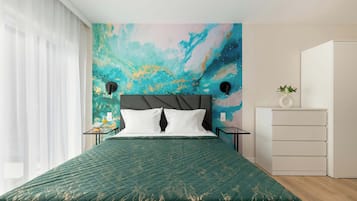 Iron/ironing board, travel crib, WiFi, bed sheets