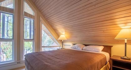 This Pender Island cottage has stunning views overlooking the Marina.