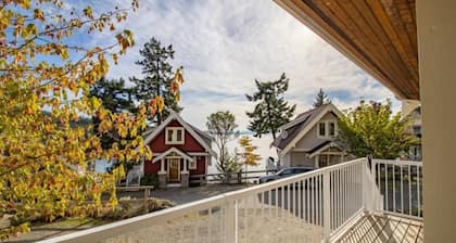 This Pender Island cottage has stunning views overlooking the Marina.