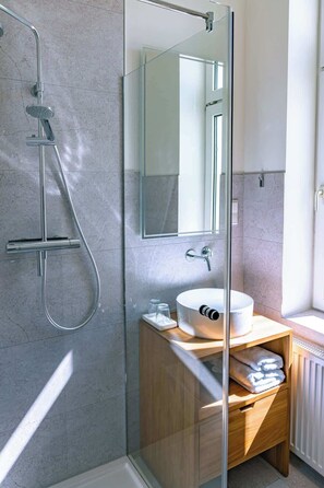 Shower, hair dryer