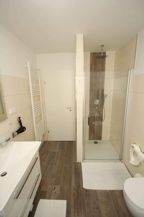 Shower, hair dryer