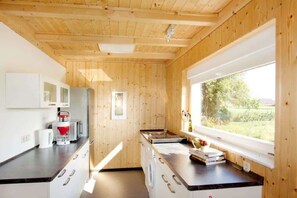 Kühlschrank, Mikrowelle, Herdplatte, Geschirrspüler