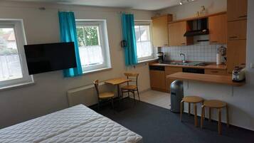 1 slaapkamer, een strijkplank/strijkijzer, wifi