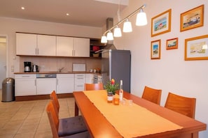 Fridge, oven, stovetop, dishwasher
