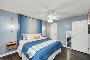 Desk, iron/ironing board, free WiFi, bed sheets