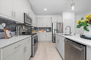 Microwave, oven, stovetop, dishwasher
