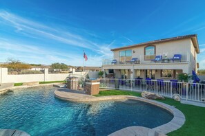 A heated pool