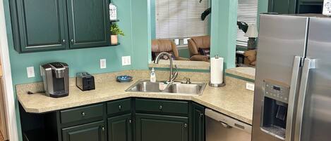 Microwave, oven, stovetop, dishwasher