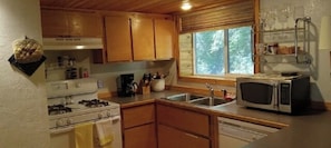 Microwave, oven, stovetop, dishwasher