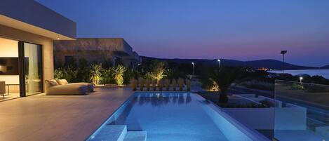 A heated pool