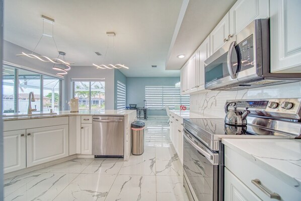 Microwave, oven, stovetop, dishwasher