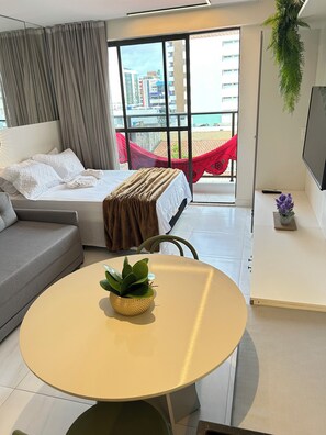 Apartment | Laptop workspace, blackout drapes, iron/ironing board, free WiFi - Melhores Flats - Doce sensação  (Joao Pessoa)