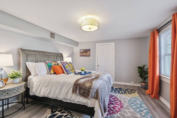 2 bedrooms, iron/ironing board, free WiFi, bed sheets