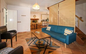 Smart TV, fireplace, stereo