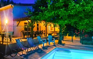 Outdoor dining - Gorgeous home in Balazuc with private swimming pool, can be inside or outside (Balazuc)